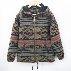 Forever 21 Aztec Western Southwest Hooded Jacket